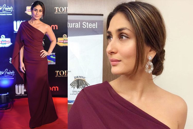 LXP - Lifexpe - Kareena Kapoor on the TOIFA Red Carpet at 2016 toifa red bordeau dress